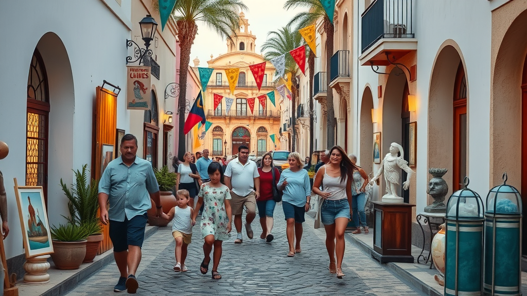 Families enjoying San José del Cabo Art Walk, josé del cabo family vacation