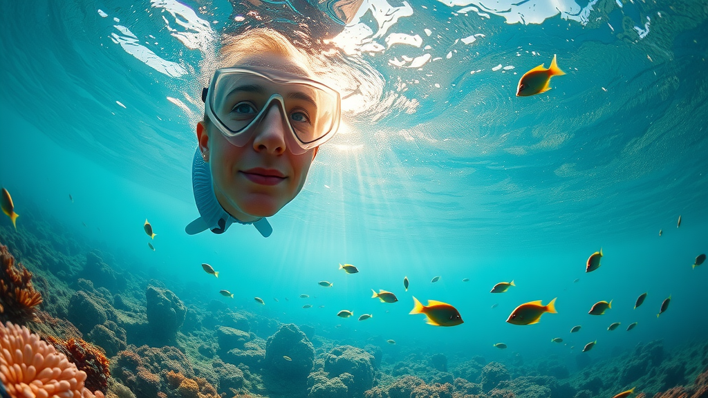 underwater view of vibrant Cabo reef, healthy marine life, colorful fish, sustainable fishing, marine preservation in Los Cabos, sport fishing future