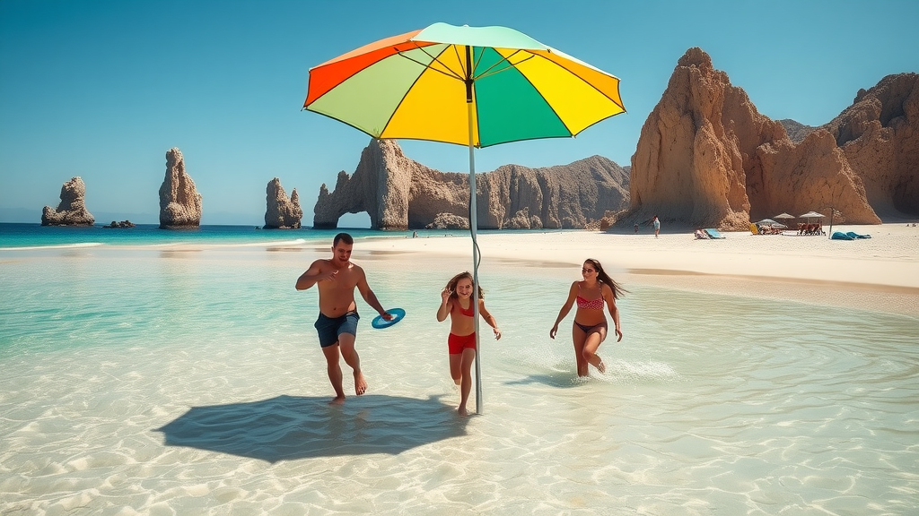 kid-friendly beaches cabo san lucas medano beach families children safety