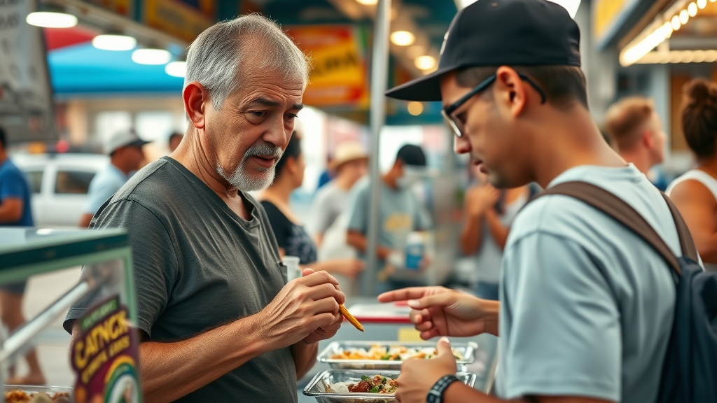 Cultural festival at Cabo San Lucas street food market with musicians, dancing, and food stands - cabo street food