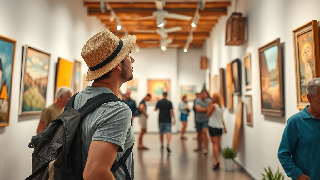 Budget lodging Cabo cultural activity at free art walk in San Jose del Cabo
