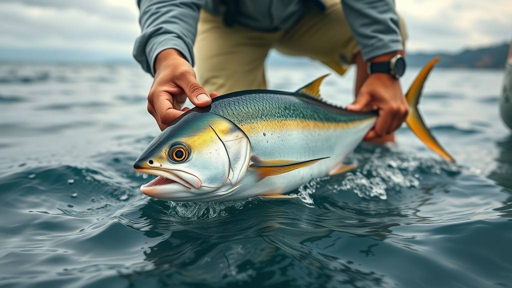 Conscious angler gently releasing a healthy dorado back into Cabo
