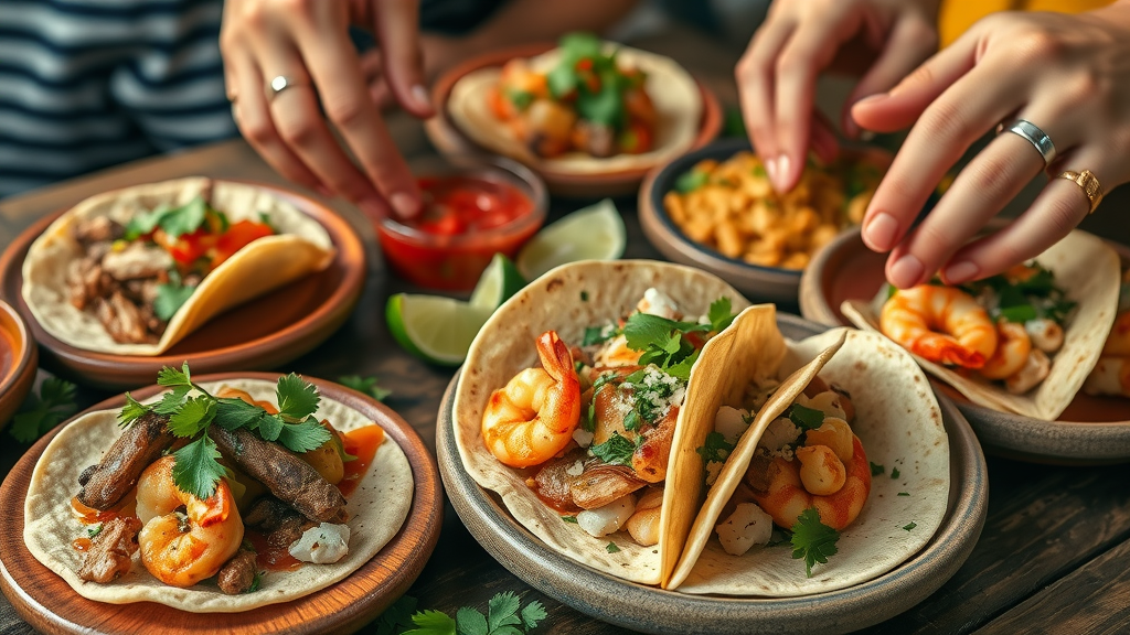 Delicious and authentic Mexican tacos and appetizers served in a Cabo cantina