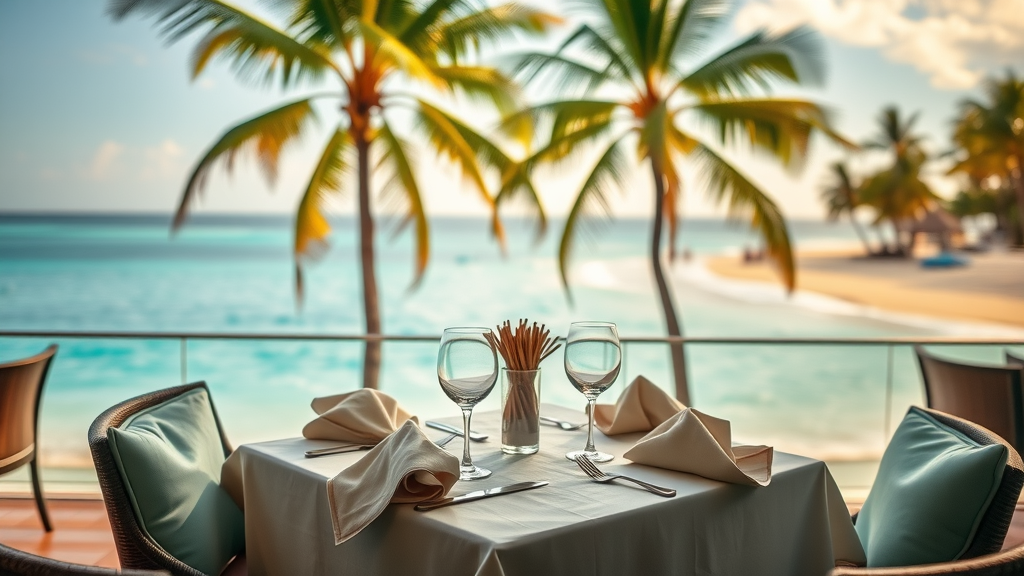 Oceanview dining experiences Cabo with turquoise waters and stylish patio
