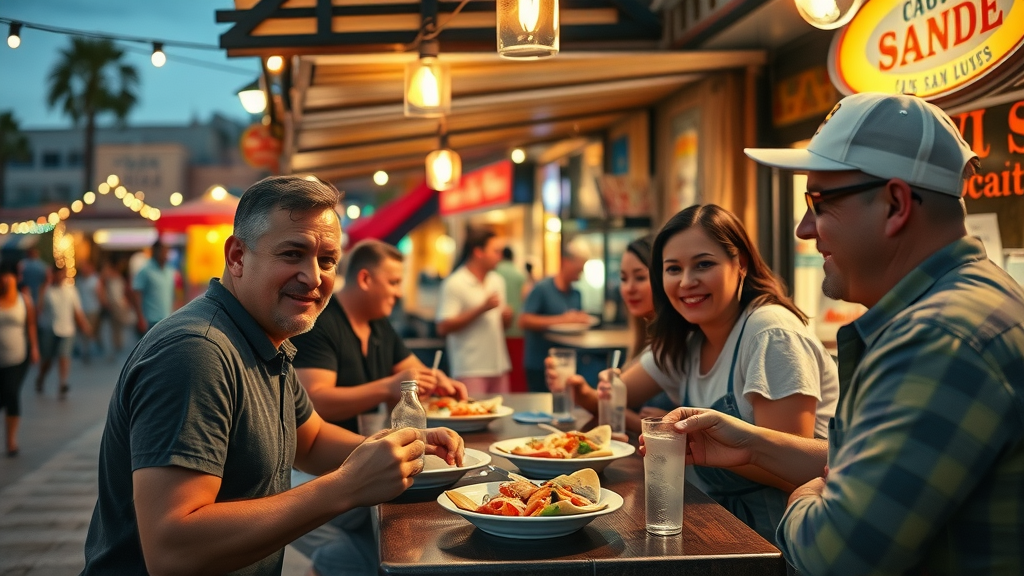 budget travel Cabo enjoying authentic local taqueria and street food in Cabo San Lucas