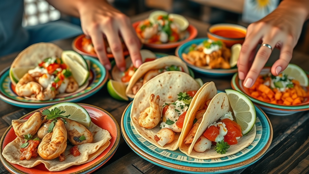 budget travel Cabo seafood tacos served at local eatery in Cabo San Lucas
