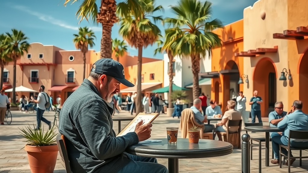Charming Todos Santos town plaza, a must for cabo sightseeing day trips